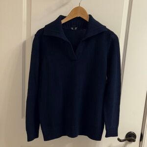 NWOT Talbots V-Neck navy Sweater Size Small